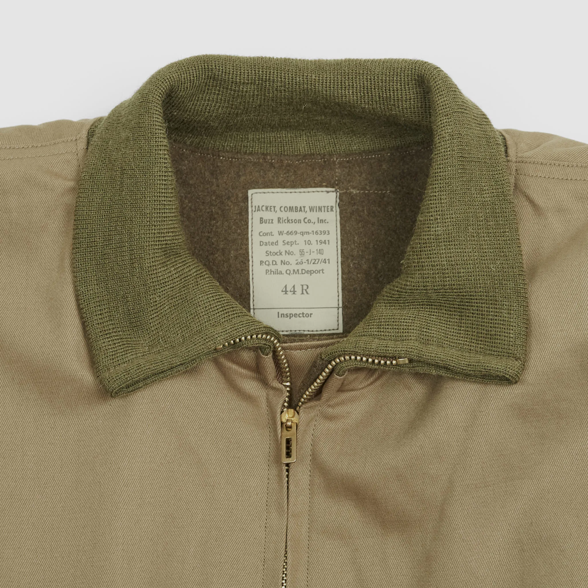 Buzz Rickson's Plain 1941 1st Pattern Tanker Jacket