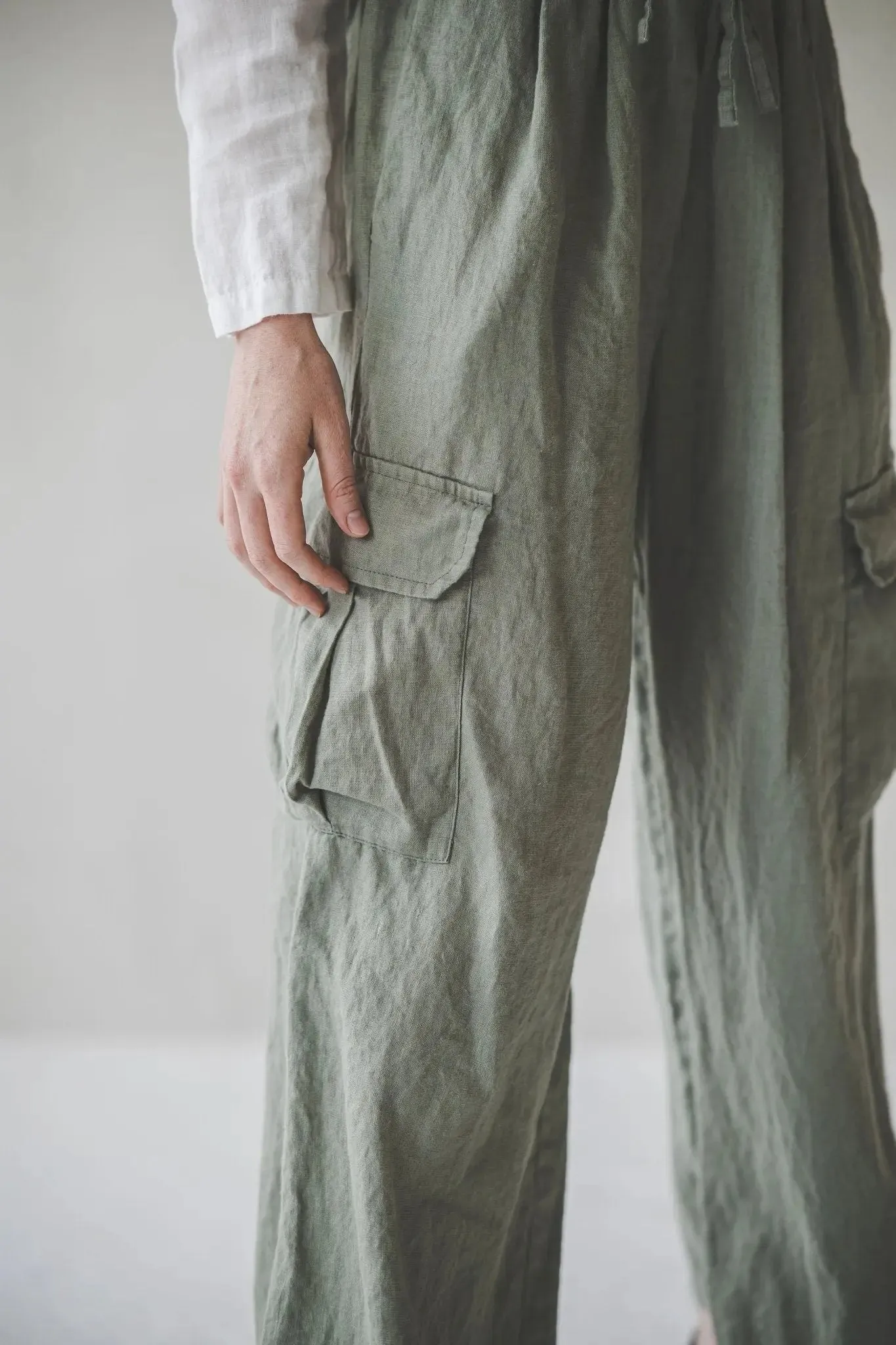 Cargo Loose Linen Pants