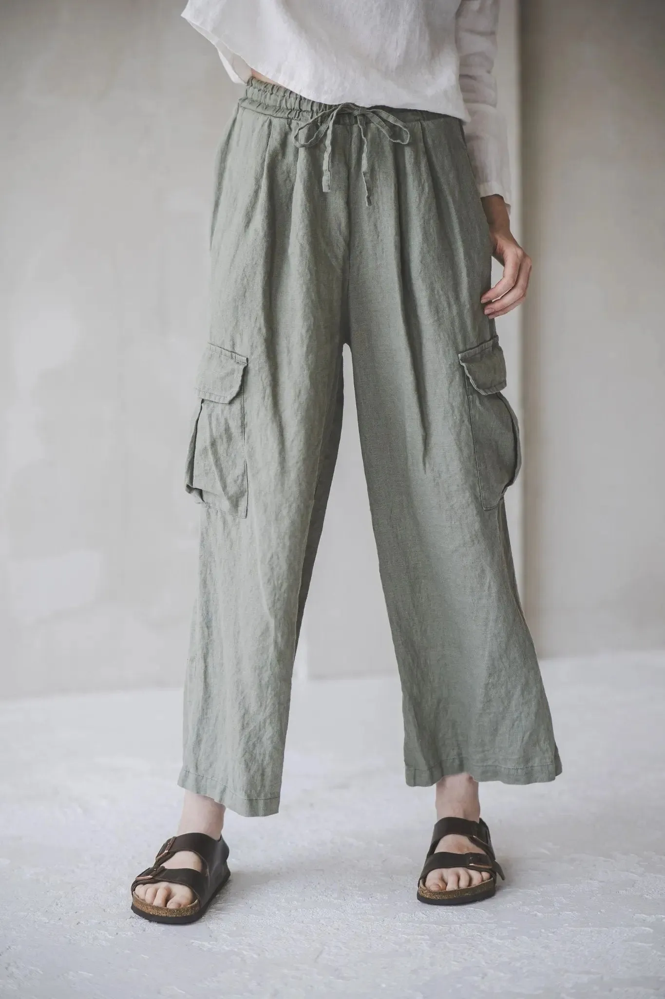 Cargo Loose Linen Pants