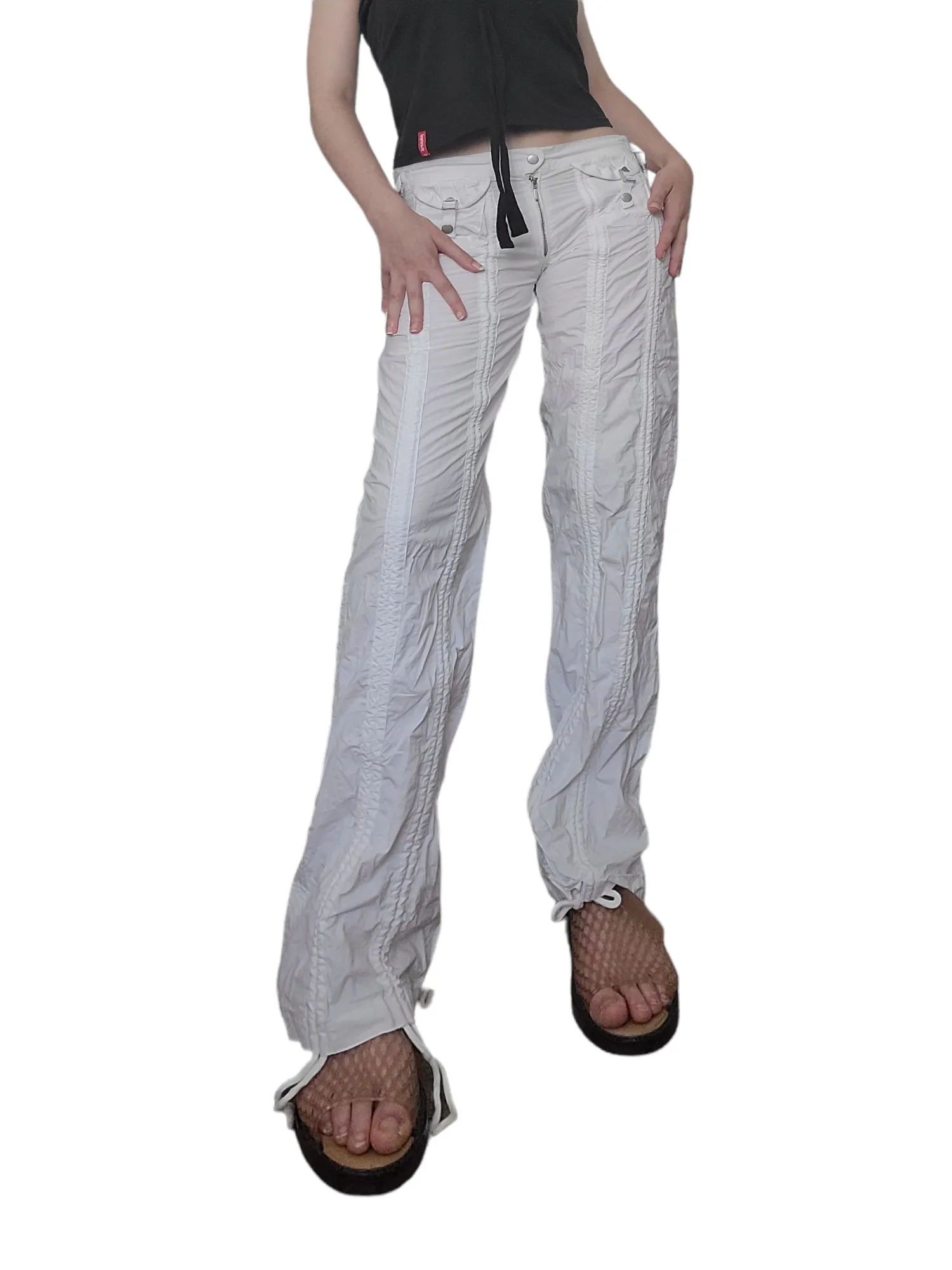 Cargo techwear y2k blanc