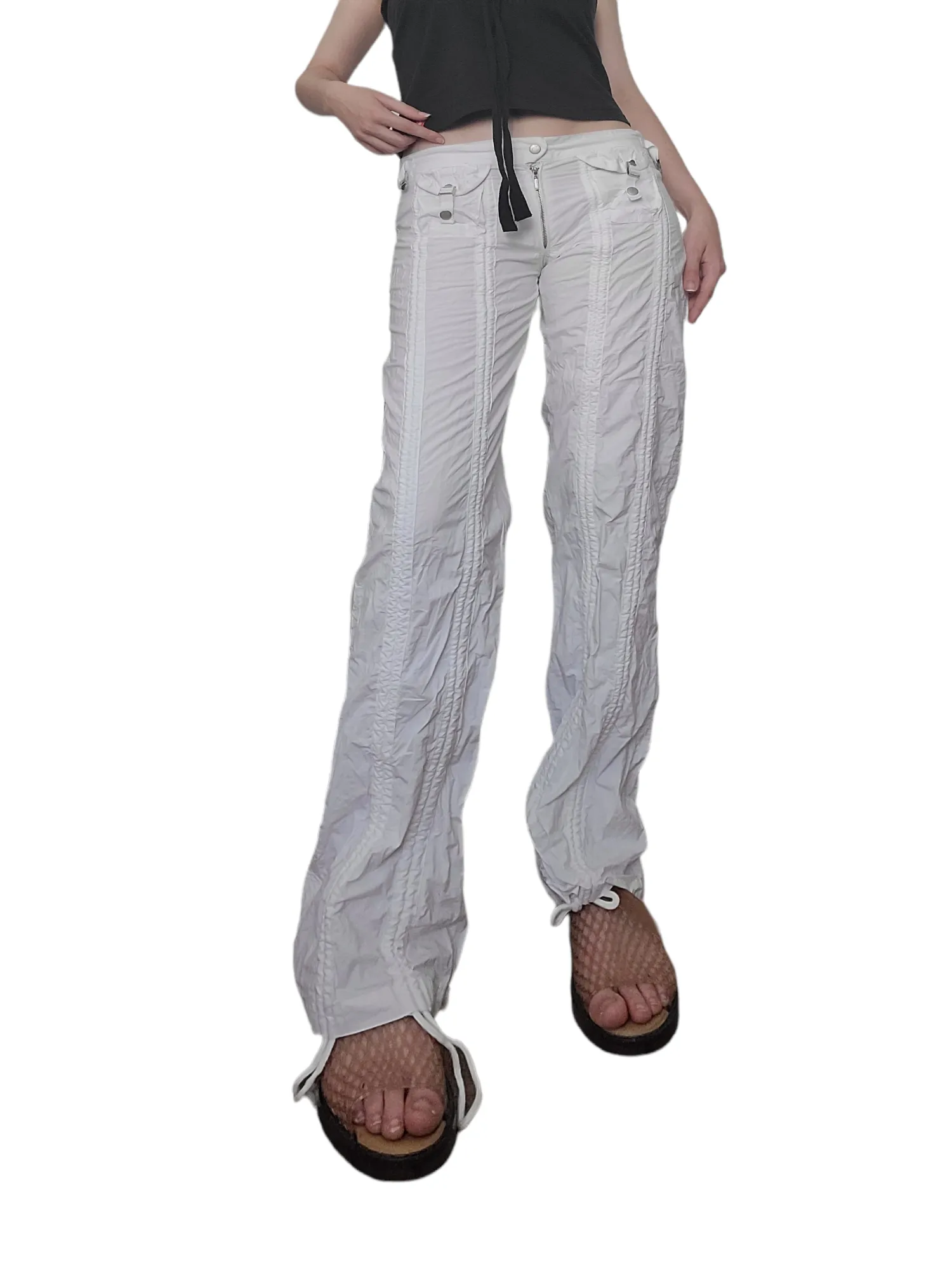 Cargo techwear y2k blanc