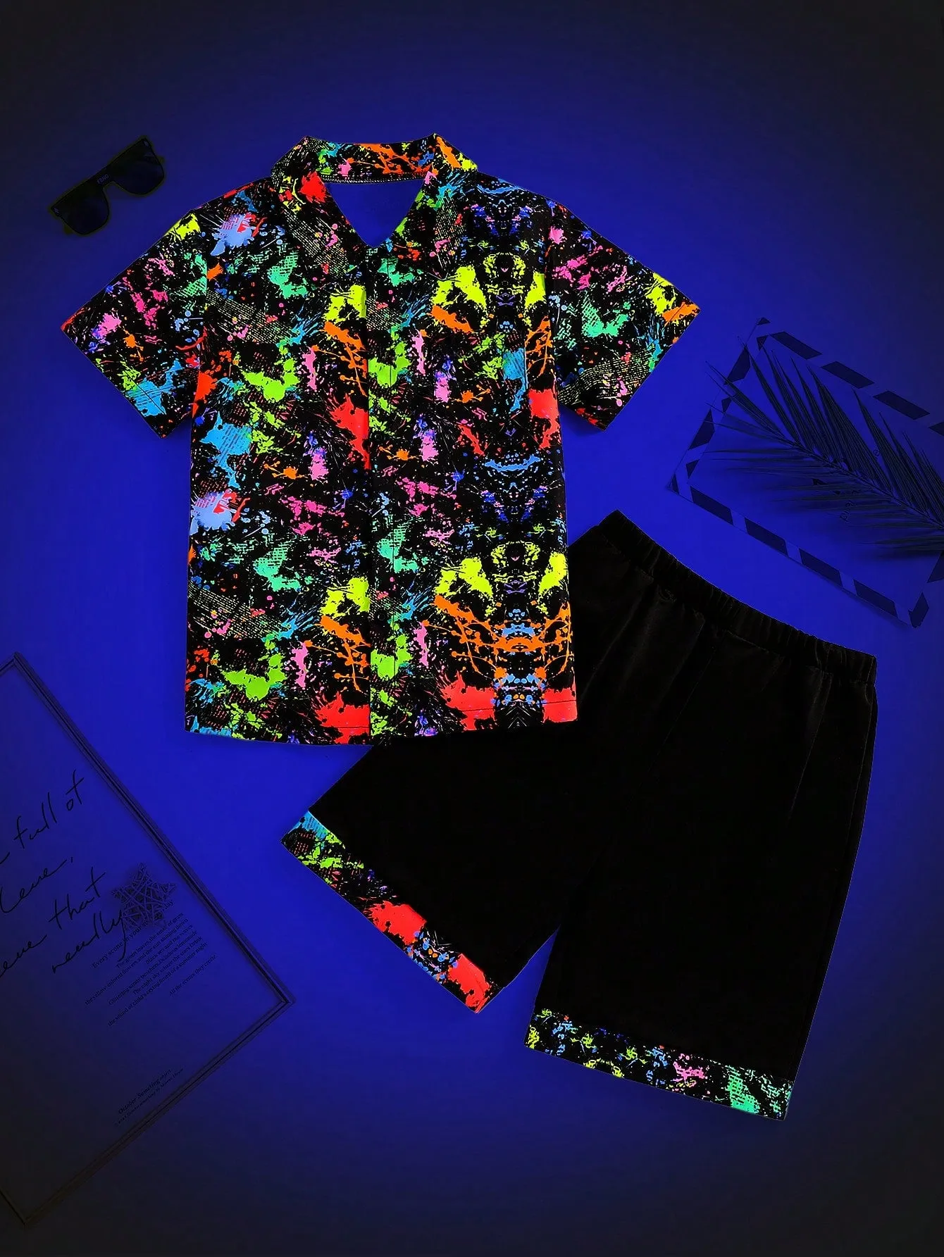 Cartoon on t shirts| Tween Boys Allover Print Button-Front Shirt
