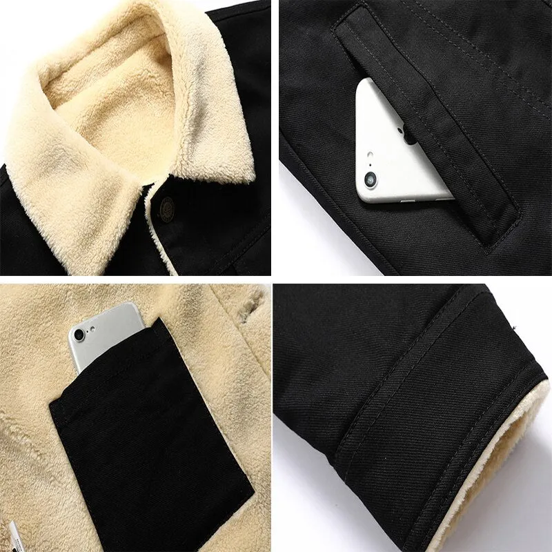 Casual Outwear Fleece Army Military Baseball Coats