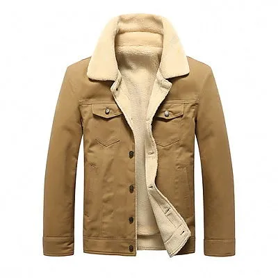 Casual Outwear Fleece Army Military Baseball Coats