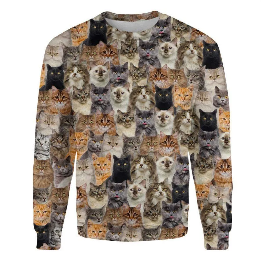 Cat - Full Face - Premium Sweatshirt