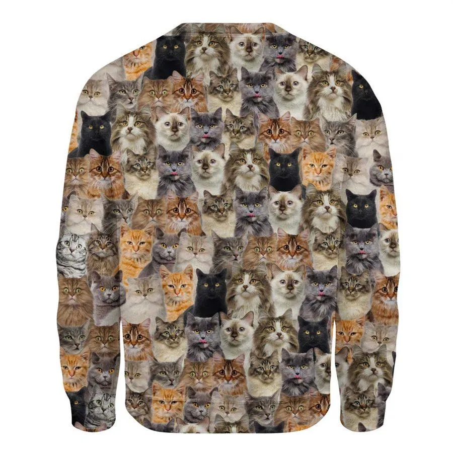 Cat - Full Face - Premium Sweatshirt
