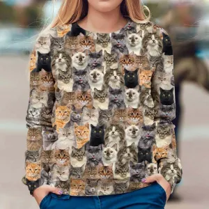 Cat - Full Face - Premium Sweatshirt
