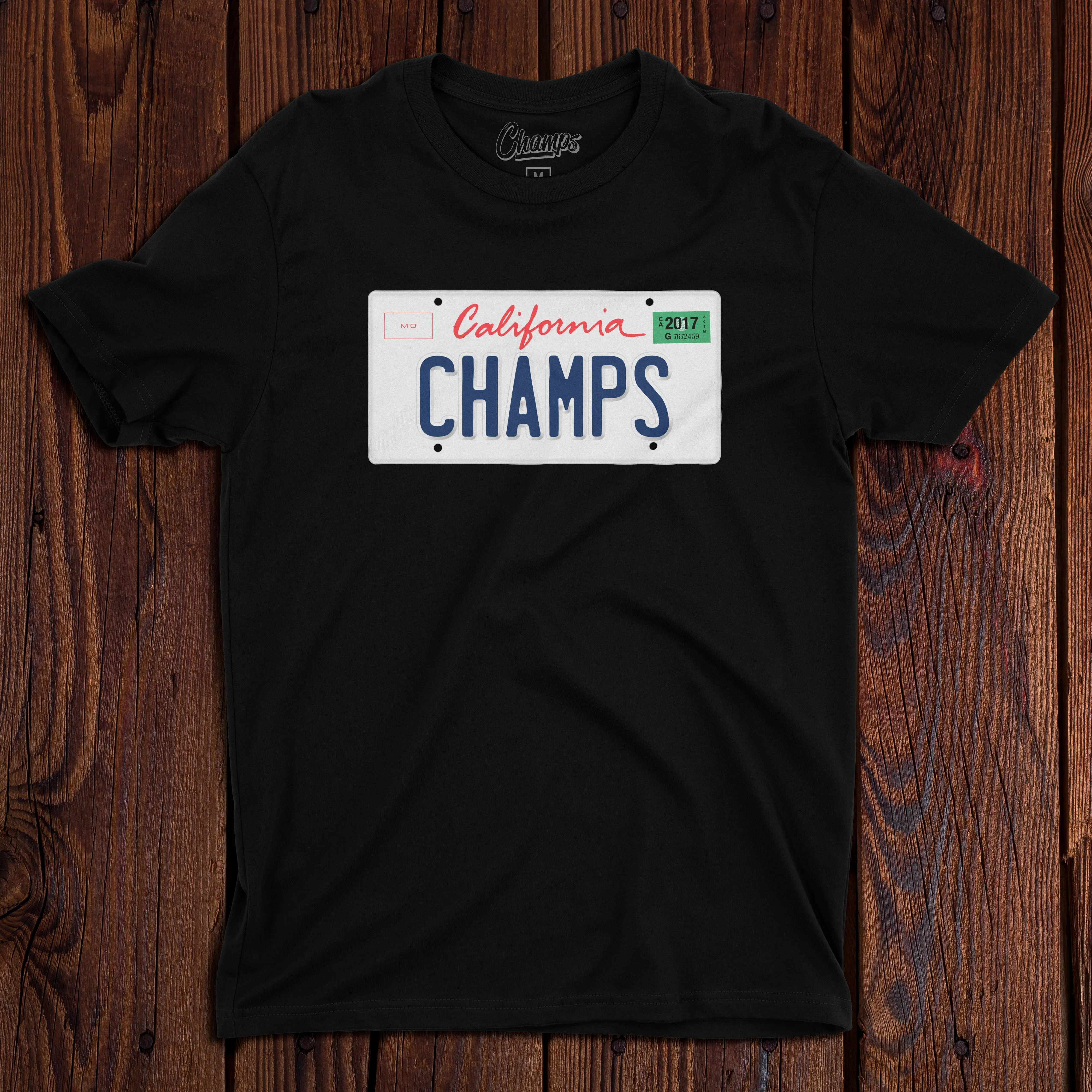 Champ's Speedshop - 94-Current California License Plate T-shirt - Custom!