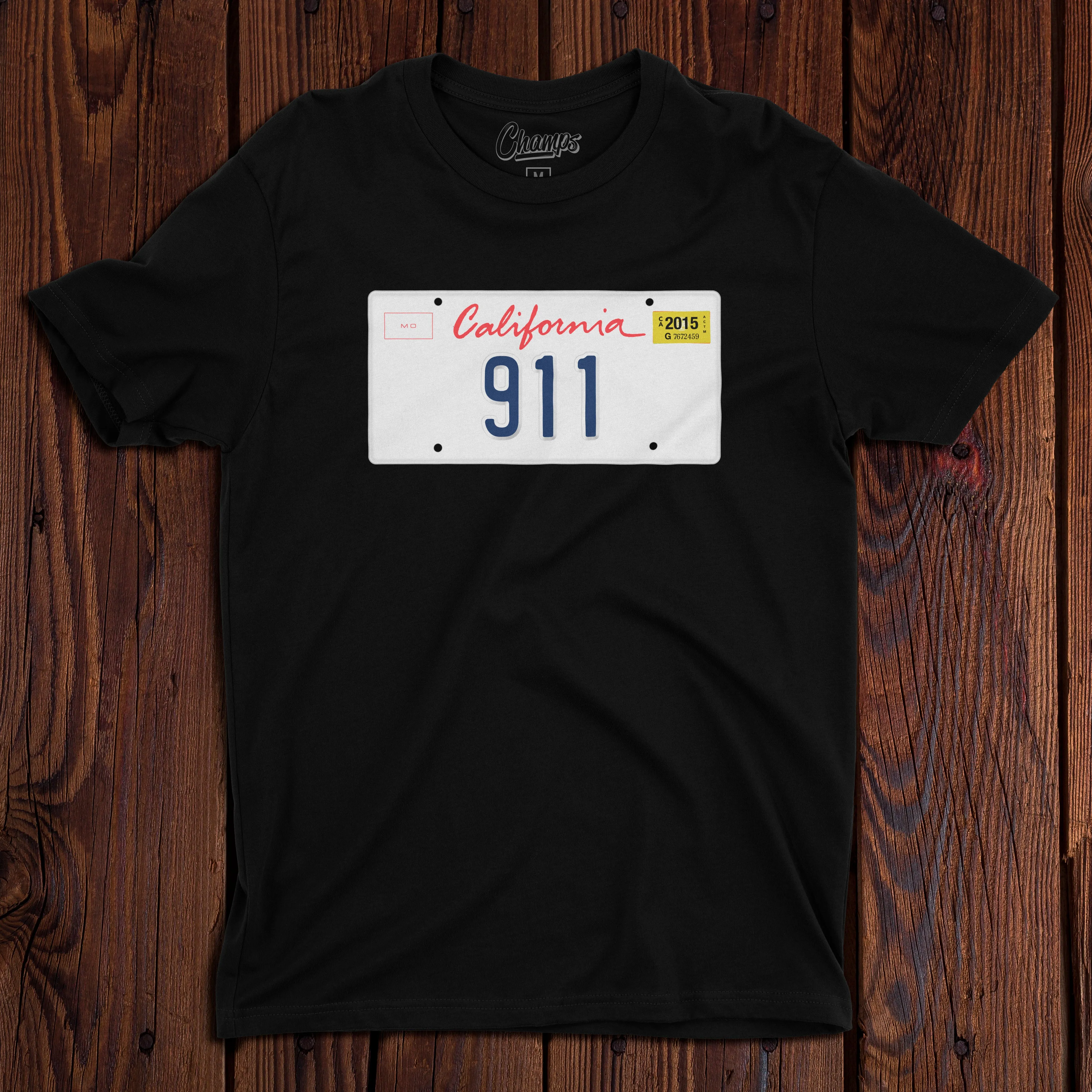 Champ's Speedshop - 94-Current California License Plate T-shirt - Custom!