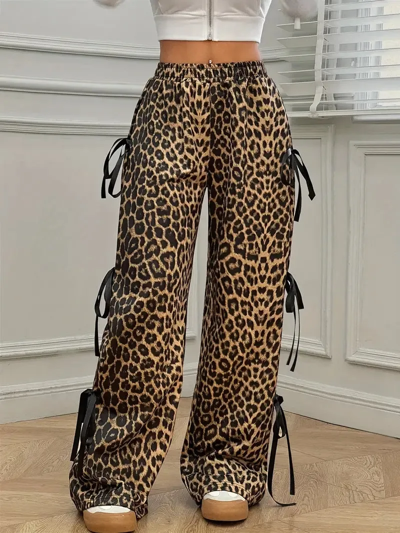 Cheetah Bow Tie Pants