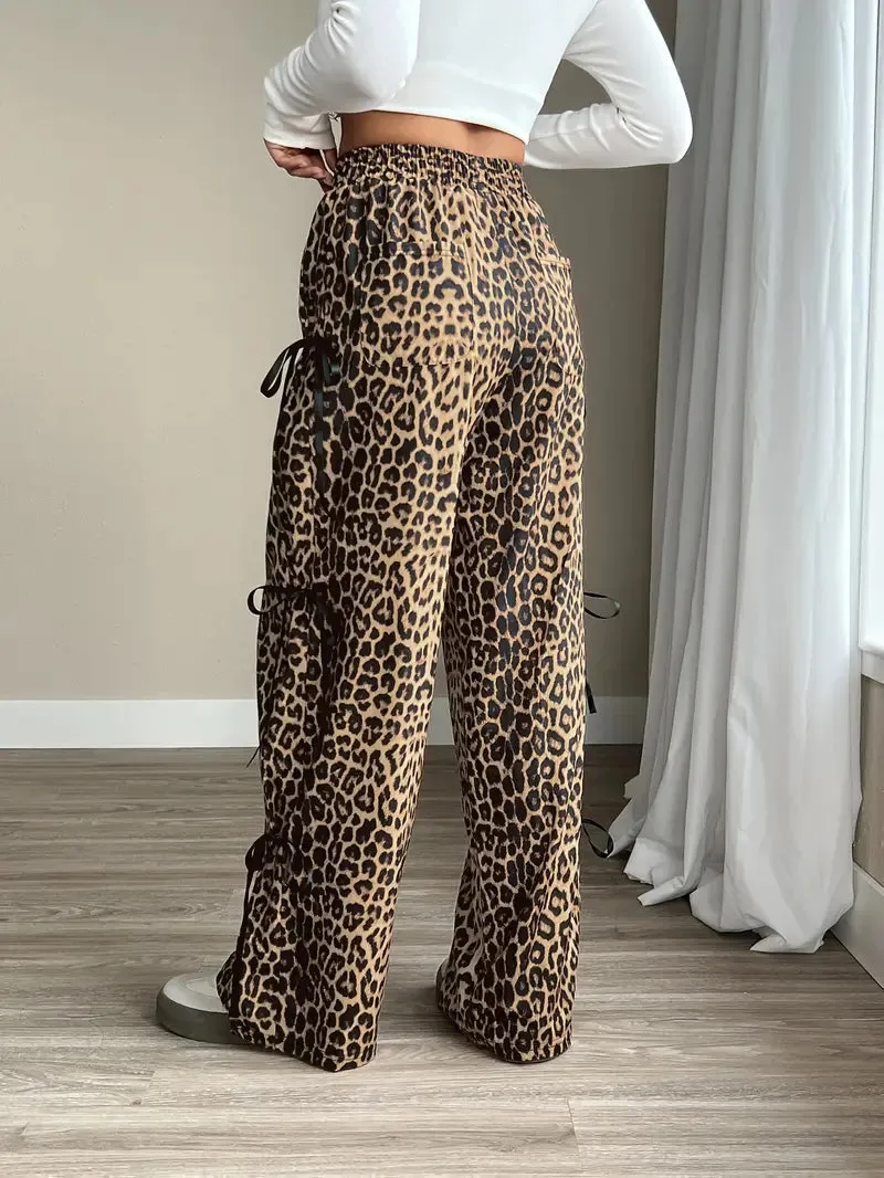 Cheetah Bow Tie Pants