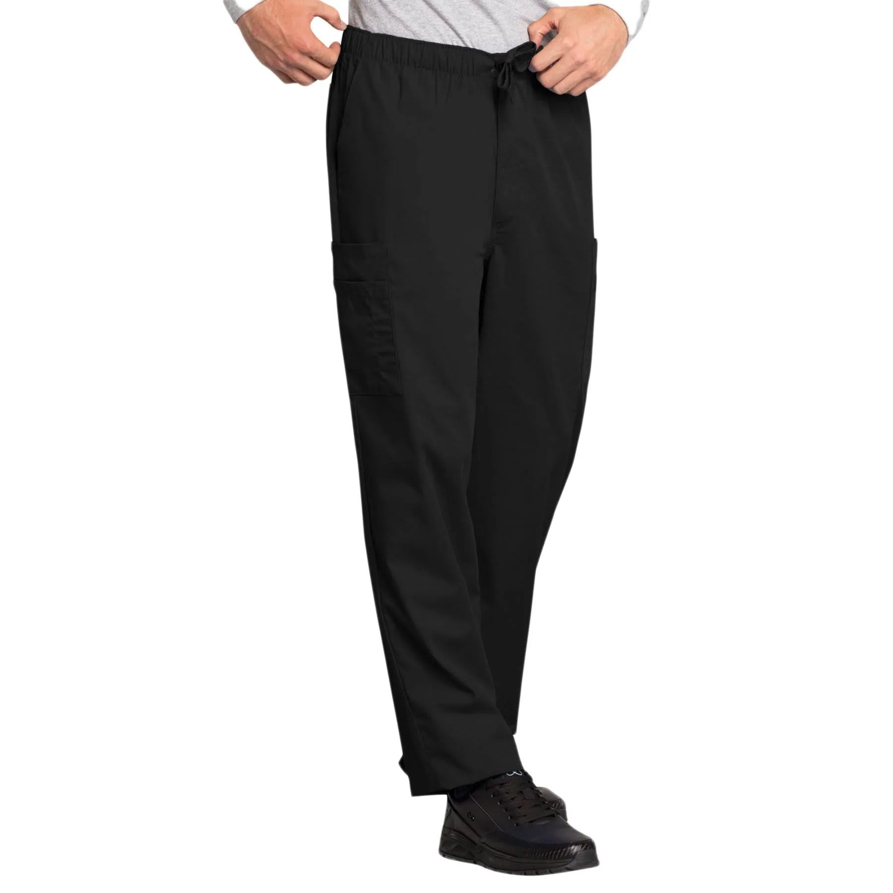 Cherokee Workwear 4000 Scrubs Pants Men's Drawstring Cargo Black