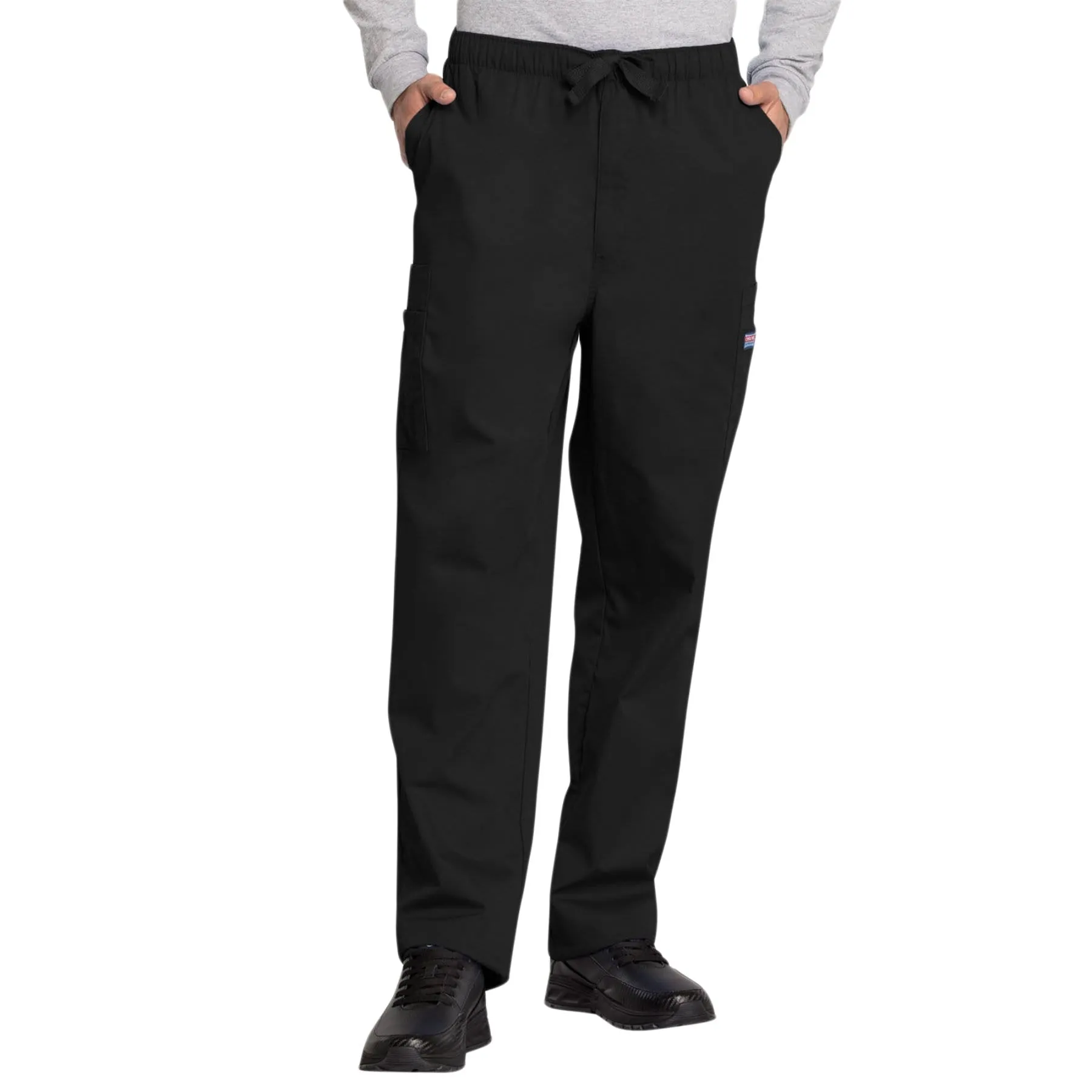 Cherokee Workwear 4000 Scrubs Pants Men's Drawstring Cargo Black