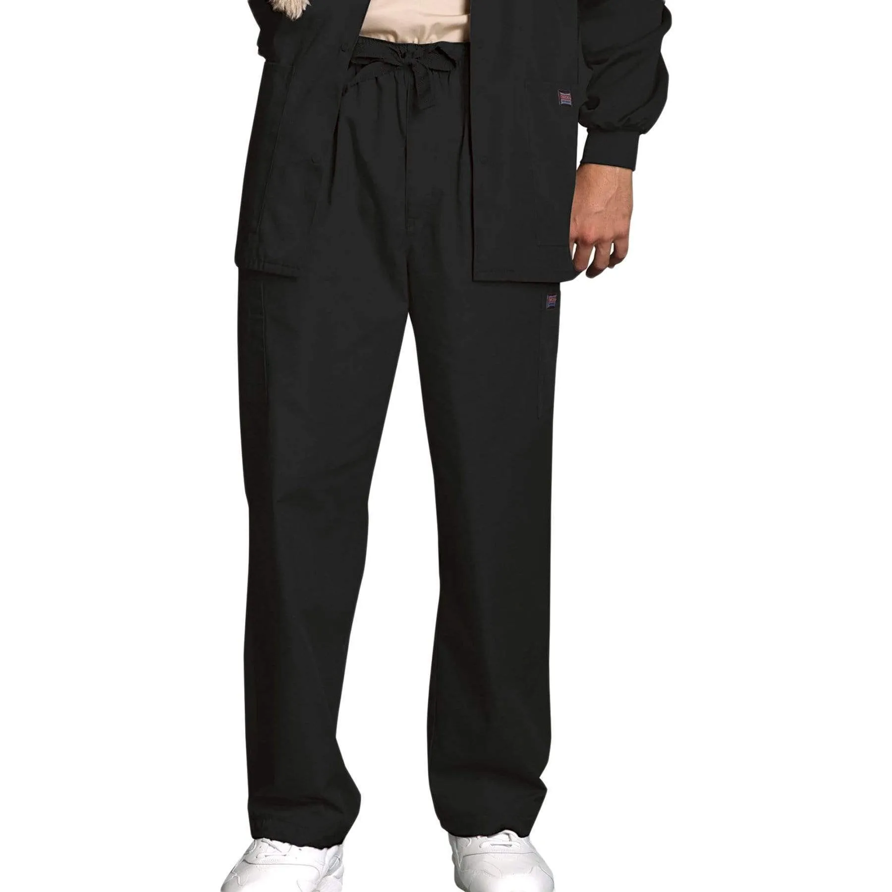 Cherokee Workwear 4000 Scrubs Pants Men's Drawstring Cargo Black