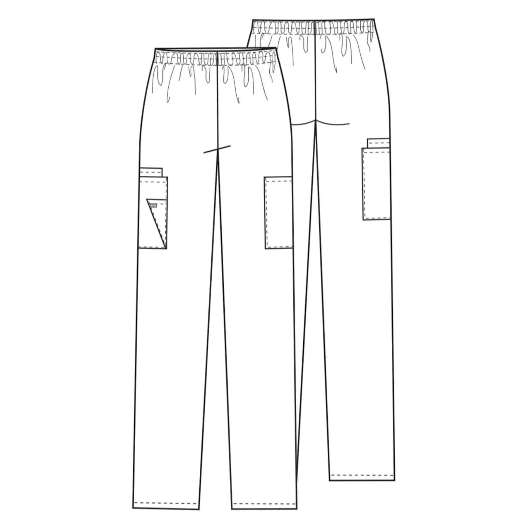Cherokee Workwear 4200 Scrubs Pants Womens Natural Rise Tapered Pull-On Cargo Caribbean Blue