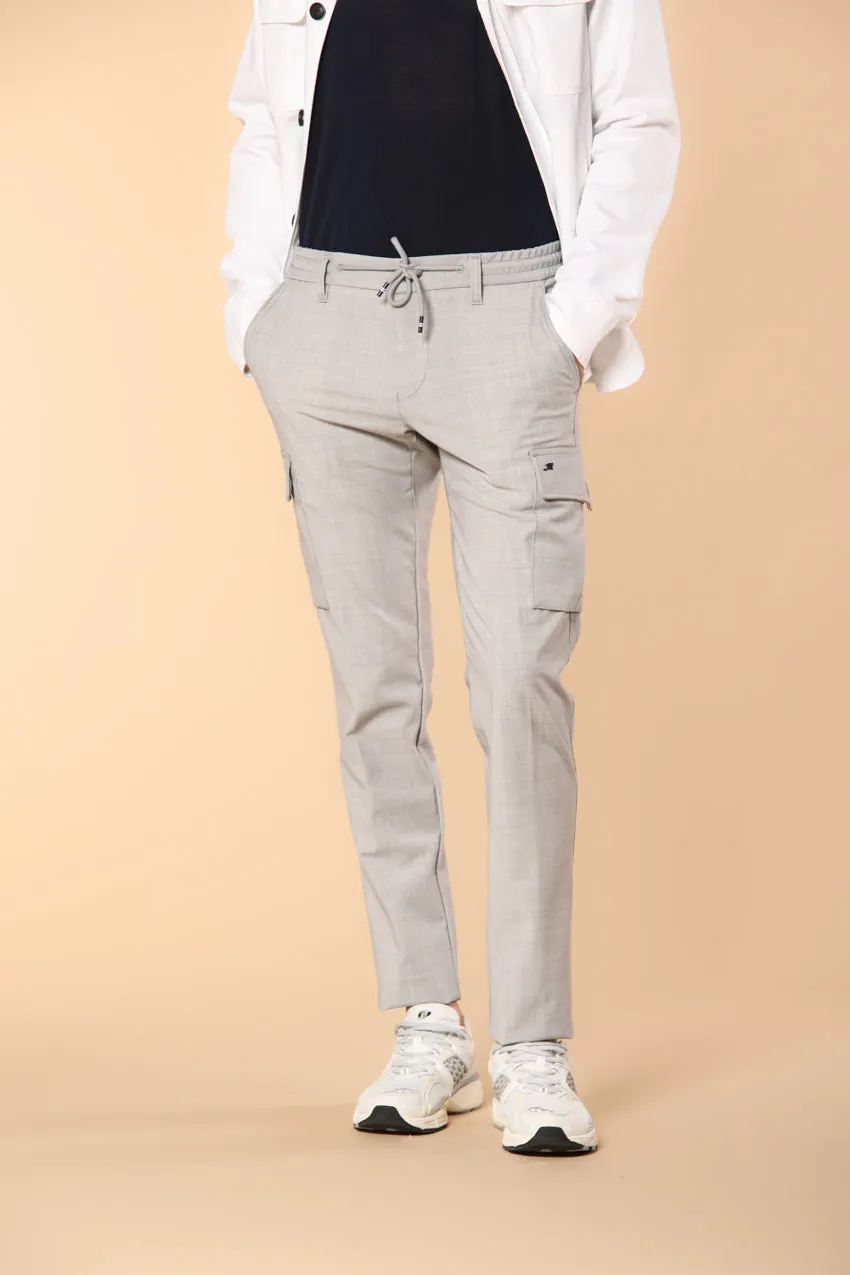 Chile Jogger men's cargo pants in travel wool extra slim fit