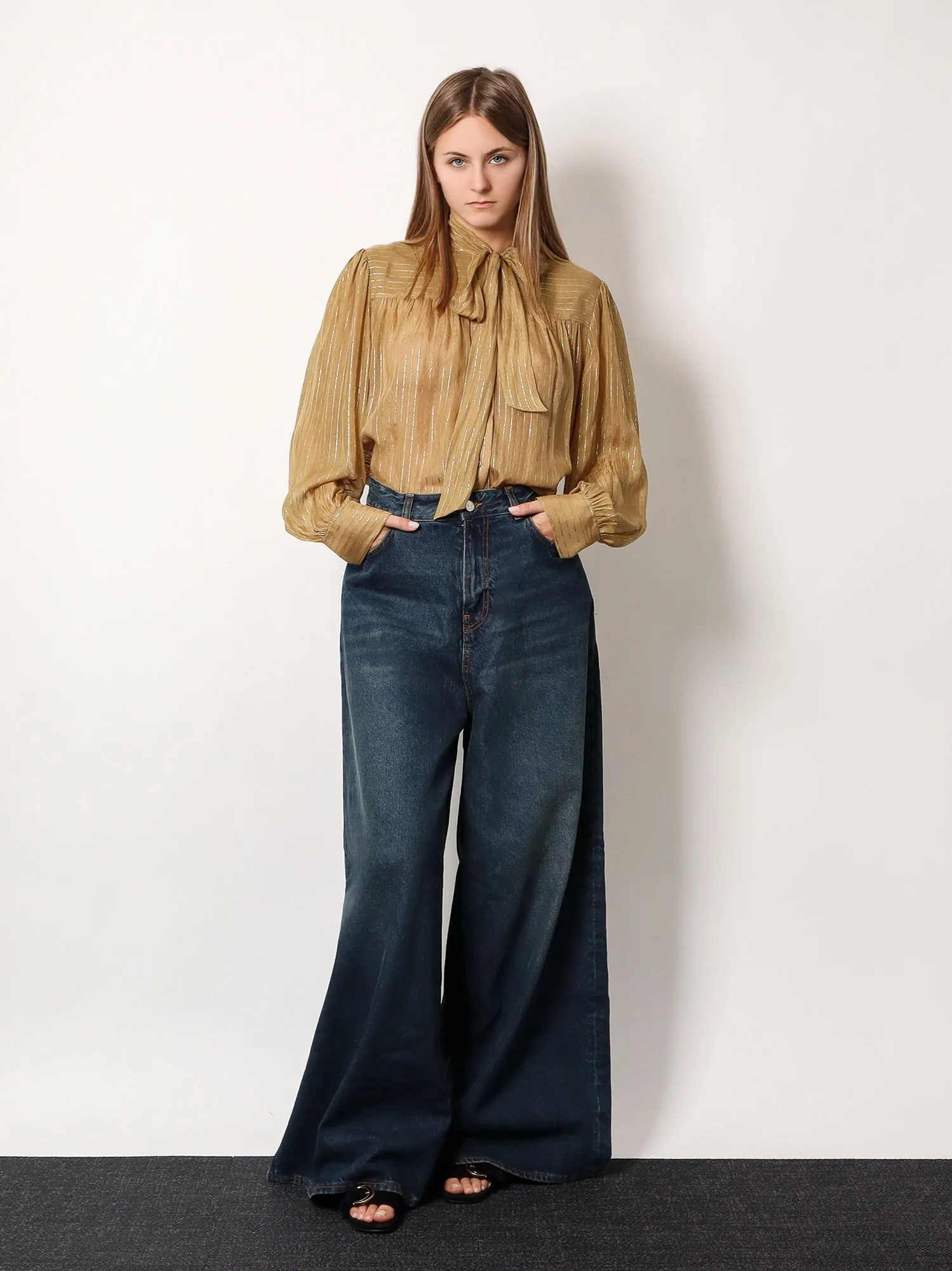 Chloe' Silk Shirt With Lurex Details