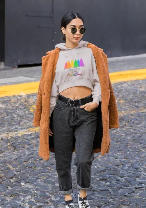 Christmas LGBTQ Women’s Cropped Hooded Sweatshirt - Mx & Mx First Christmas
