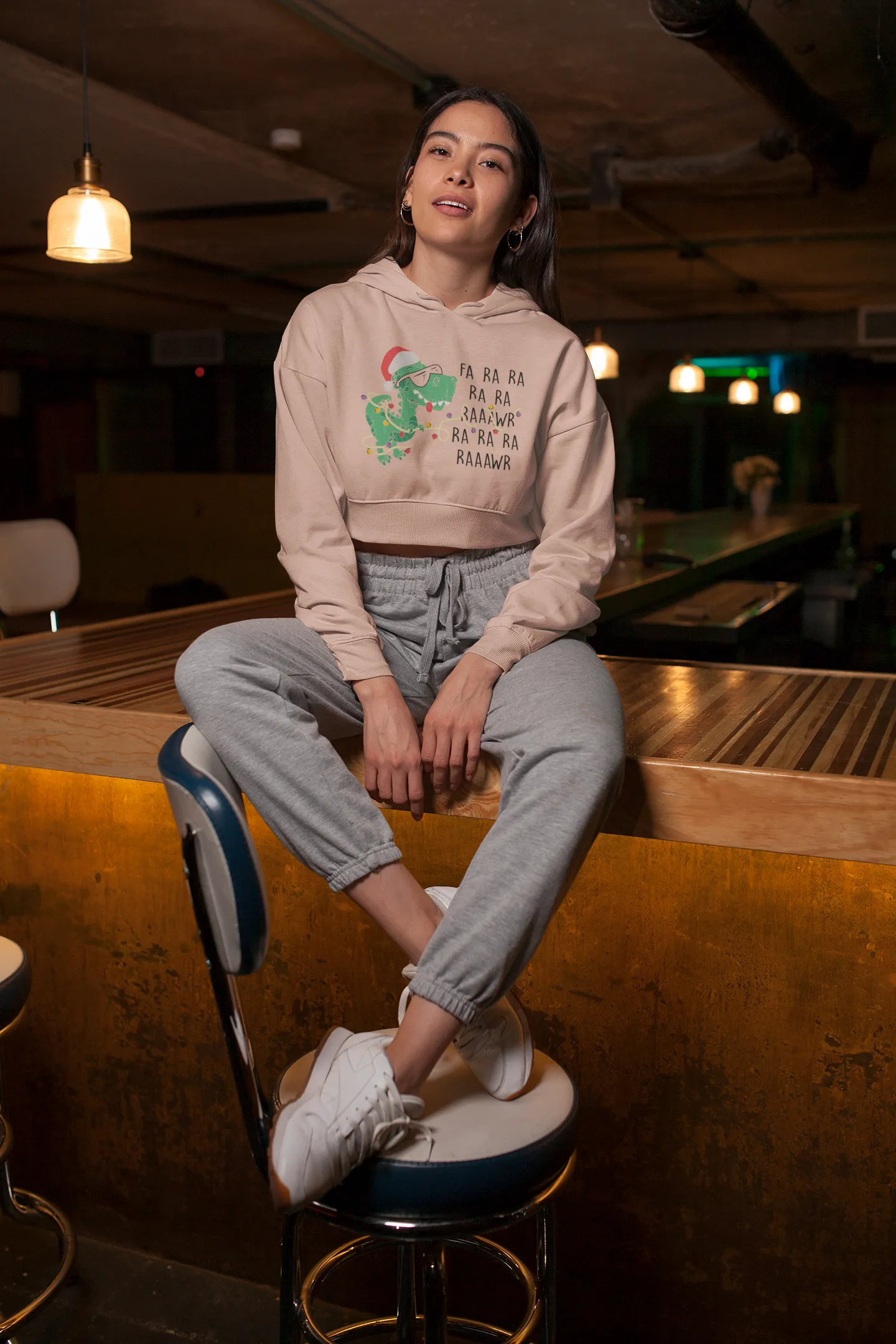 Christmas Women’s Cropped Hooded Sweatshirt