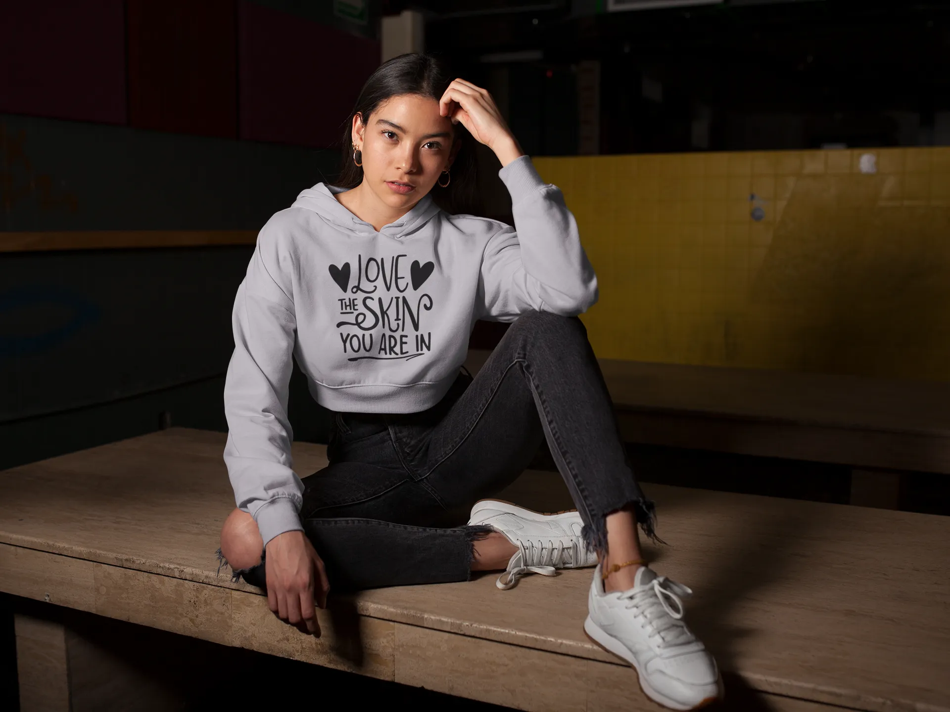 Christmas Women’s Cropped Hooded Sweatshirt