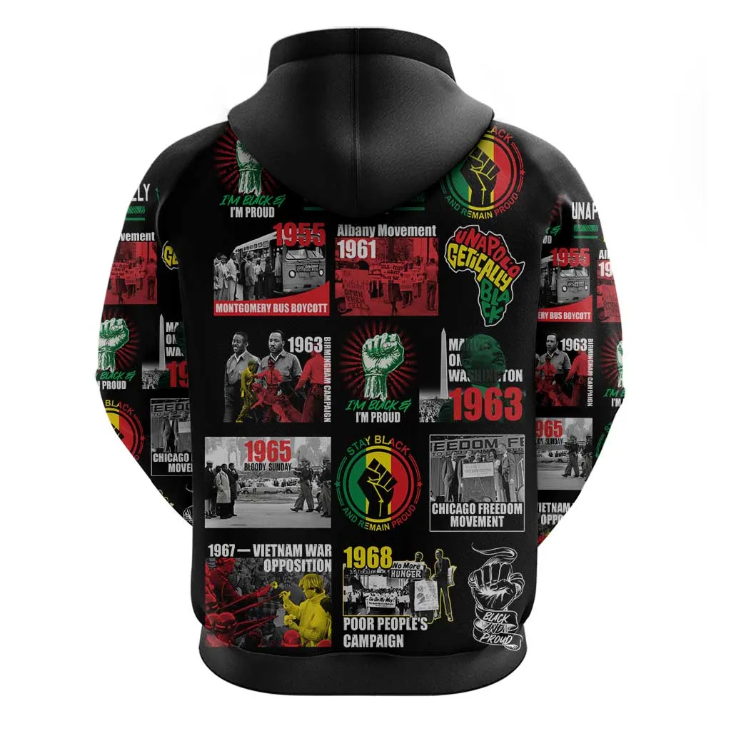 Civil Rights Movement Hoodie Poster Art Black Pride DT02