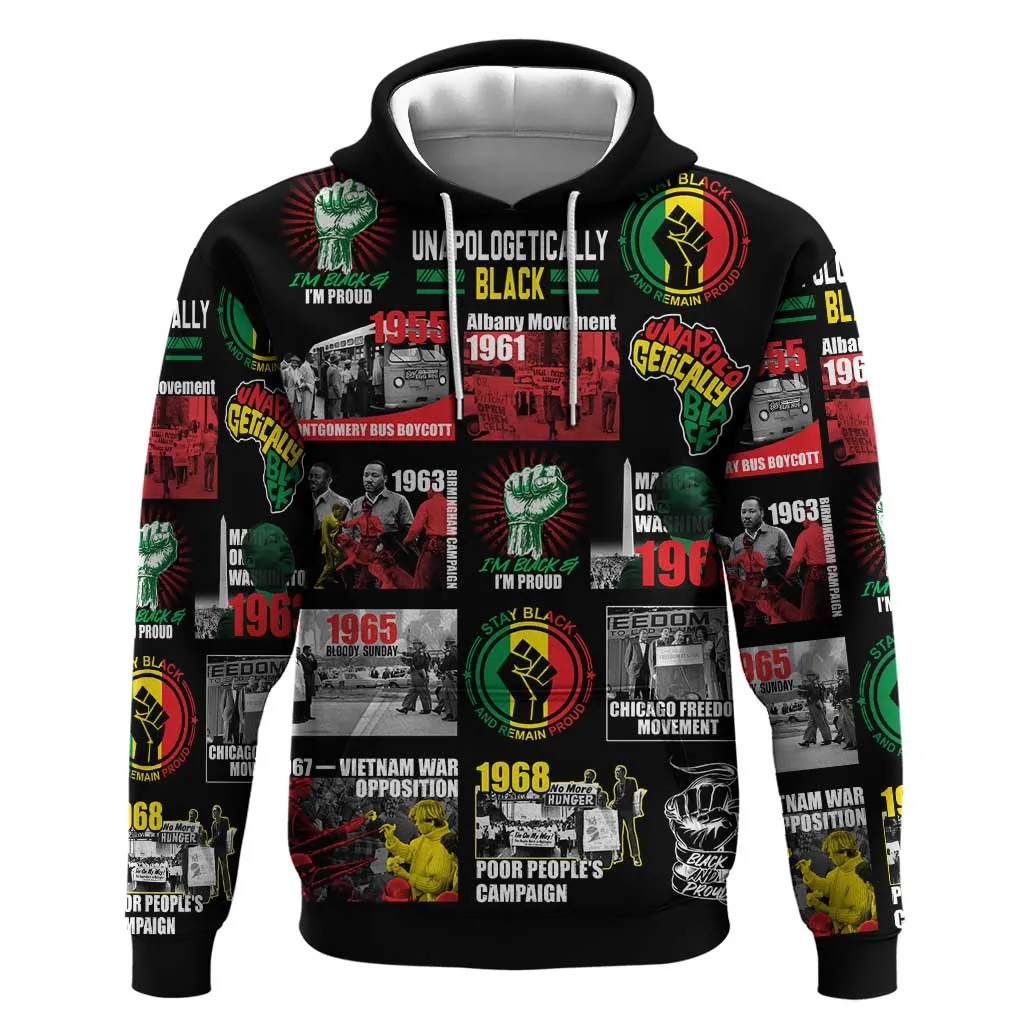 Civil Rights Movement Hoodie Poster Art Black Pride DT02