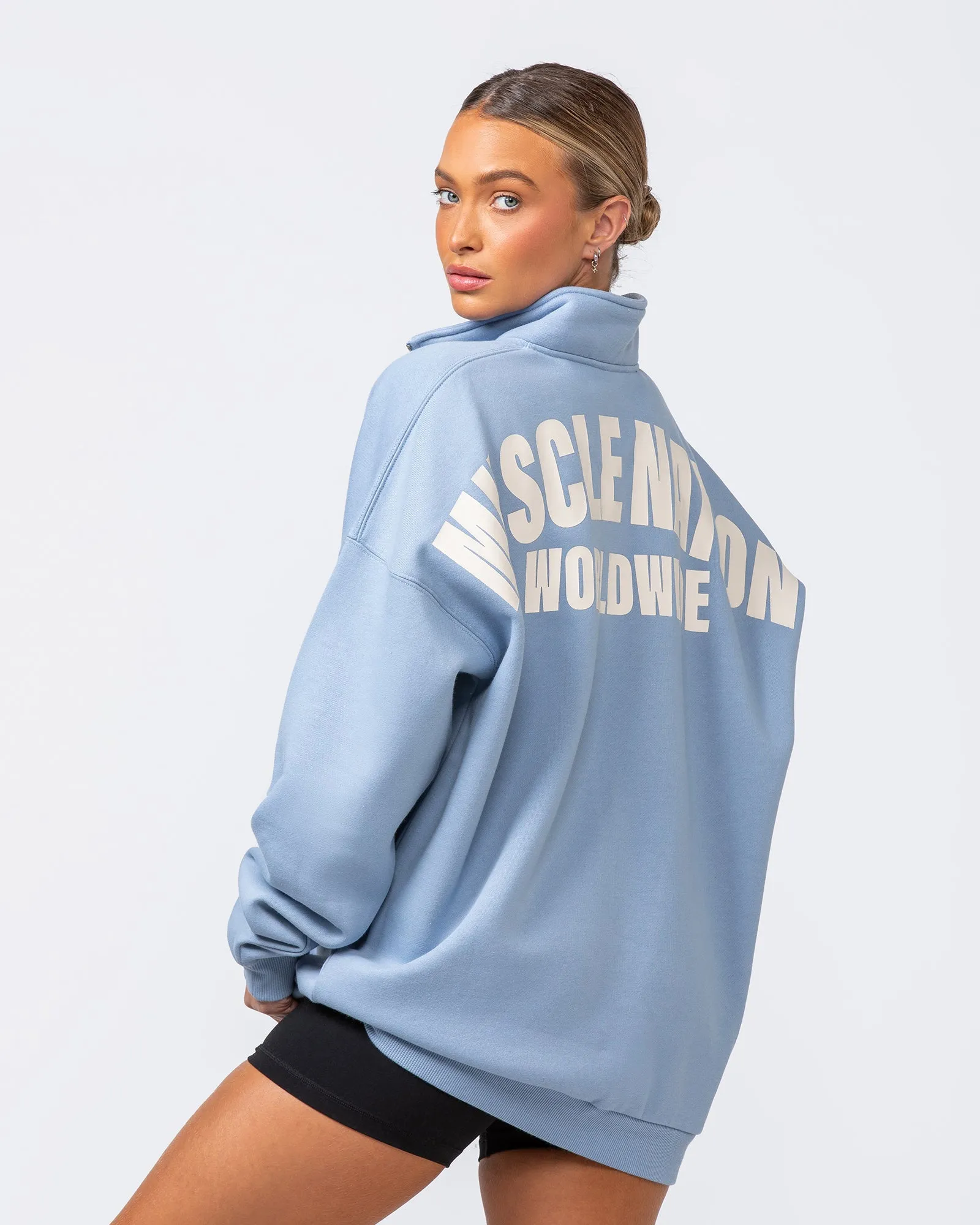 Classic Quarter Zip  - Sky Blue