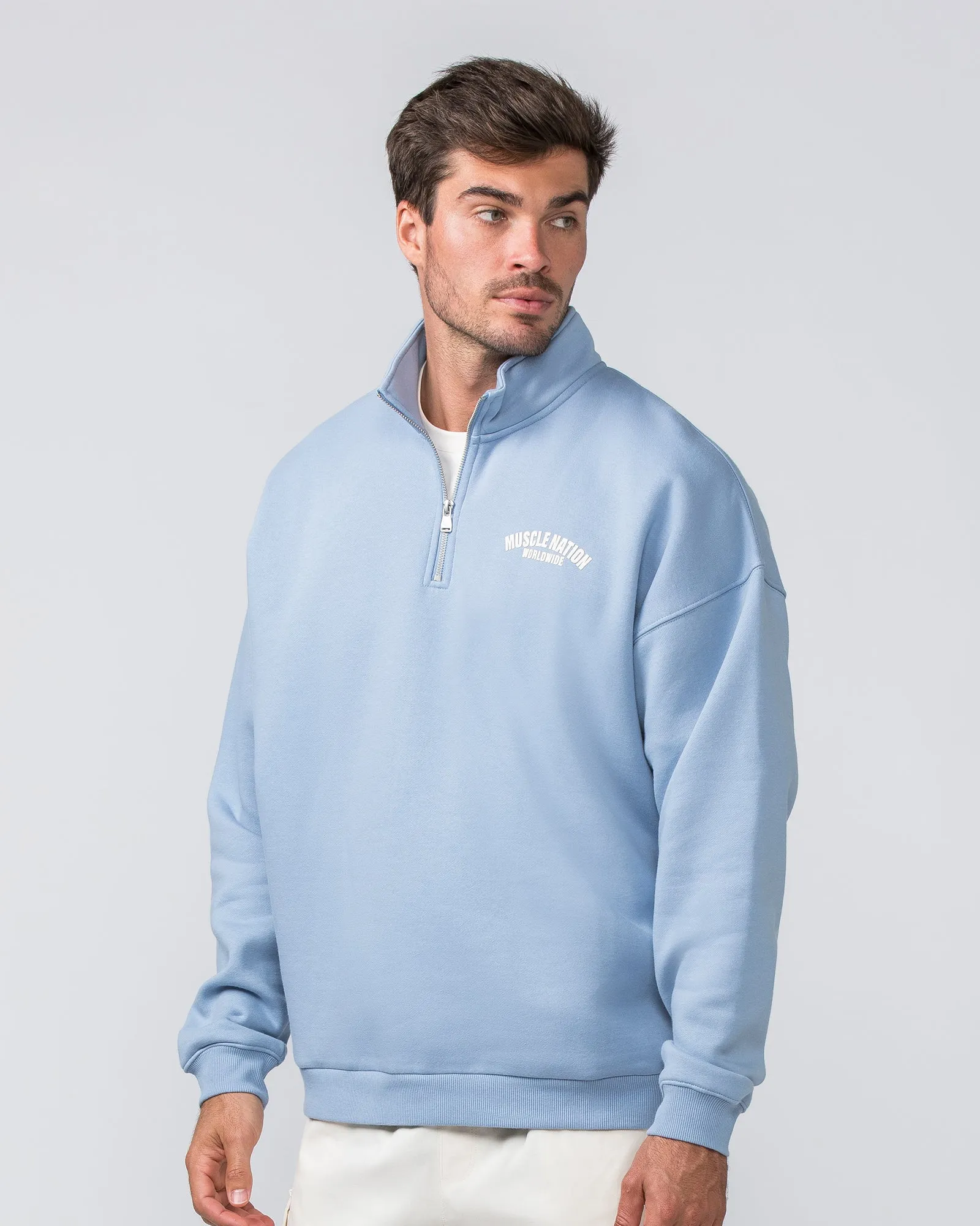 Classic Quarter Zip  - Sky Blue