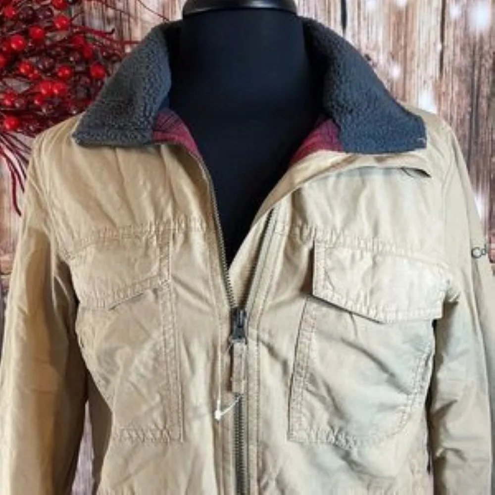 Columbia Women's Classic Utility Jacket, Flannel-Lined, Beige - Small