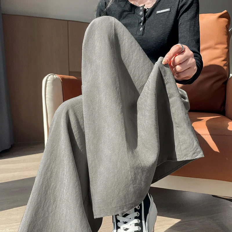 Comfortable and Breathable High Waisted Wide Leg Trousers