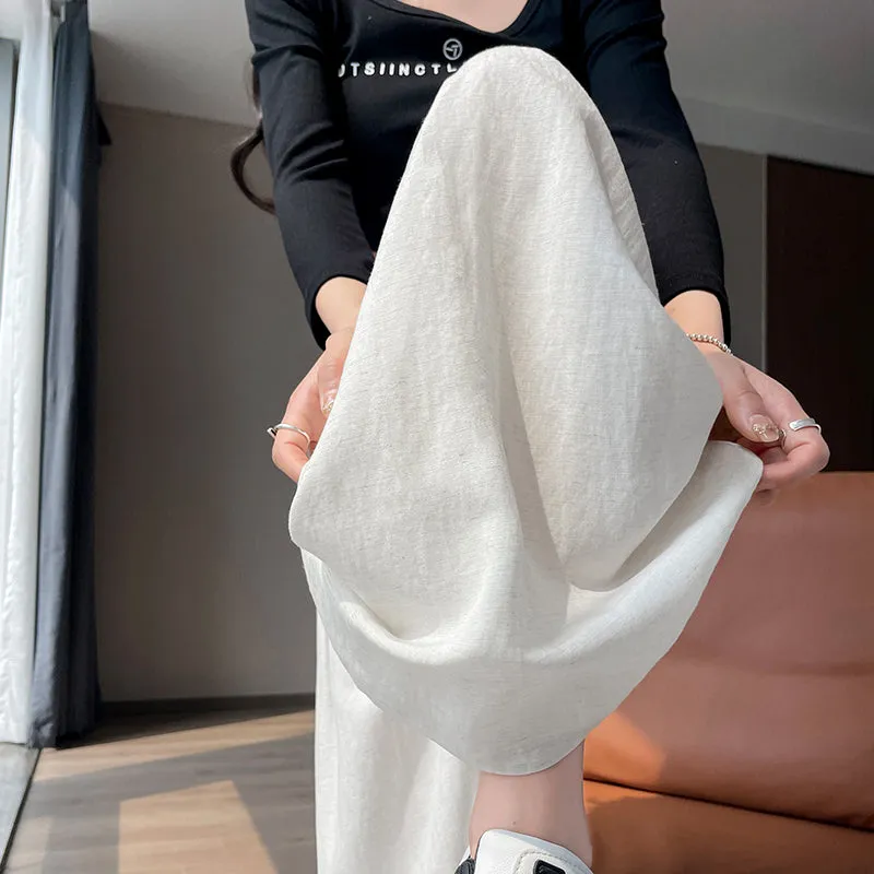 Comfortable and Breathable High Waisted Wide Leg Trousers