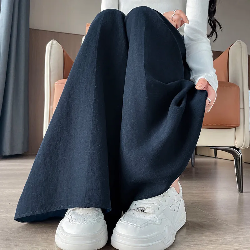 Comfortable and Breathable High Waisted Wide Leg Trousers