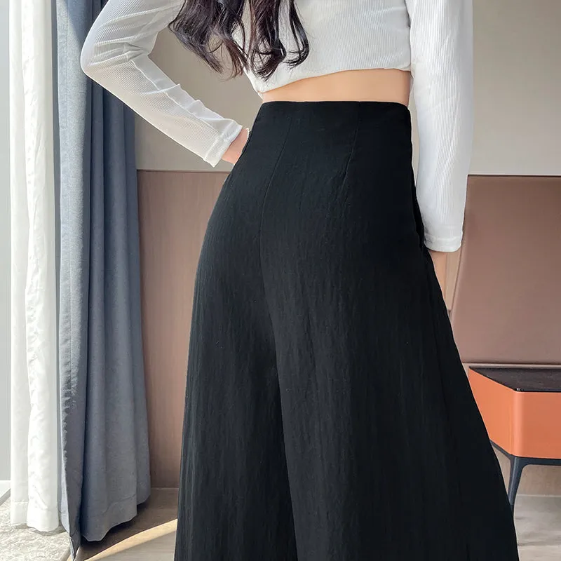 Comfortable and Breathable High Waisted Wide Leg Trousers
