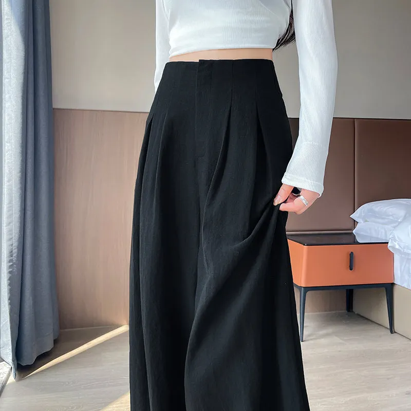 Comfortable and Breathable High Waisted Wide Leg Trousers