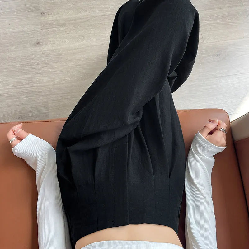 Comfortable and Breathable High Waisted Wide Leg Trousers