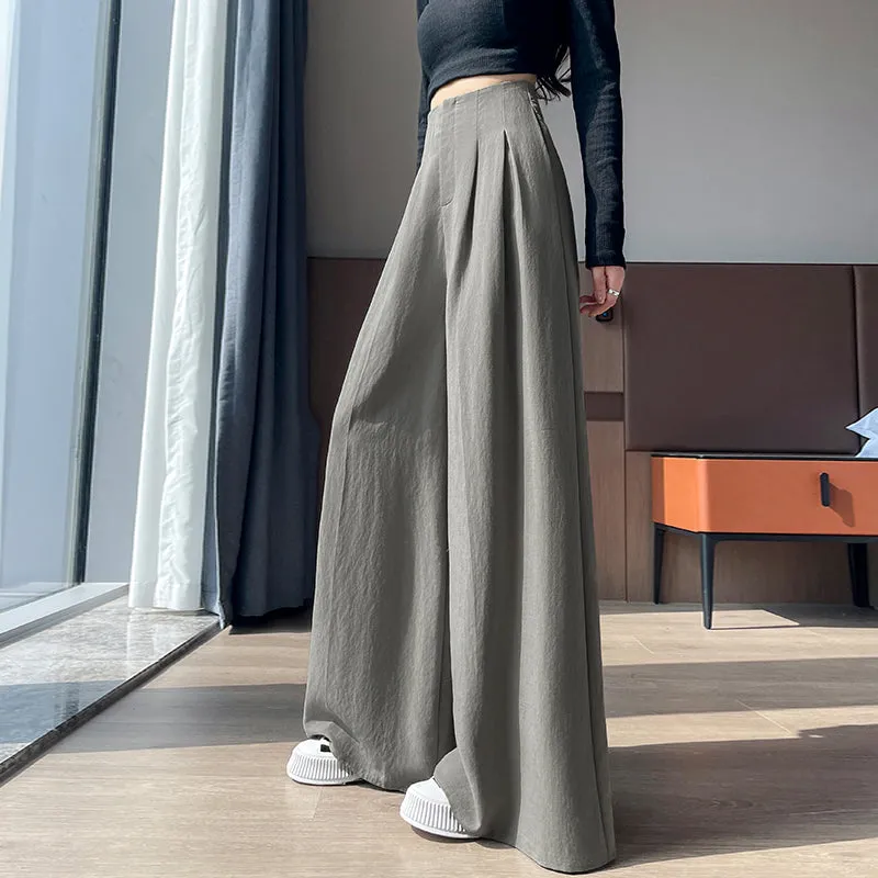 Comfortable and Breathable High Waisted Wide Leg Trousers
