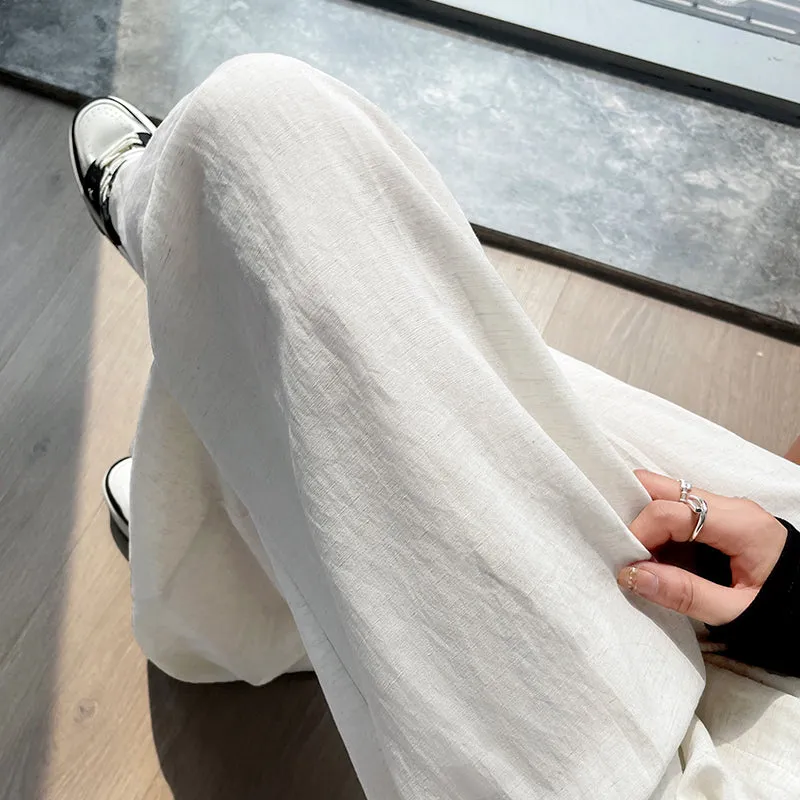 Comfortable and Breathable High Waisted Wide Leg Trousers