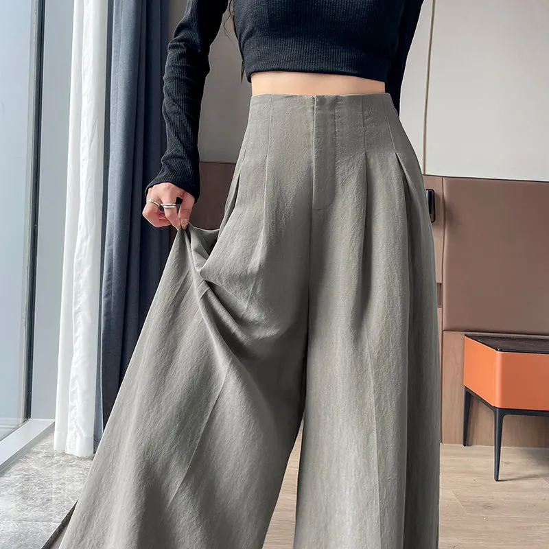 Comfortable and Breathable High Waisted Wide Leg Trousers