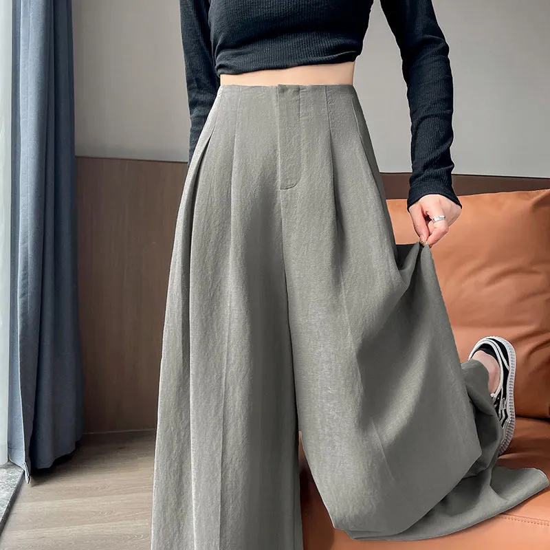 Comfortable and Breathable High Waisted Wide Leg Trousers