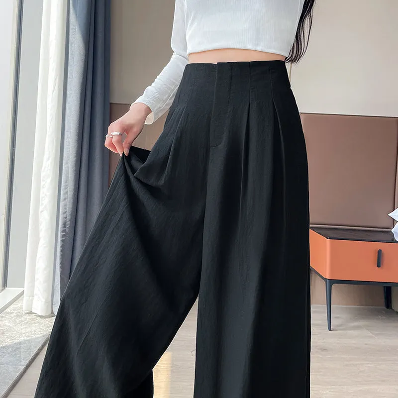 Comfortable and Breathable High Waisted Wide Leg Trousers