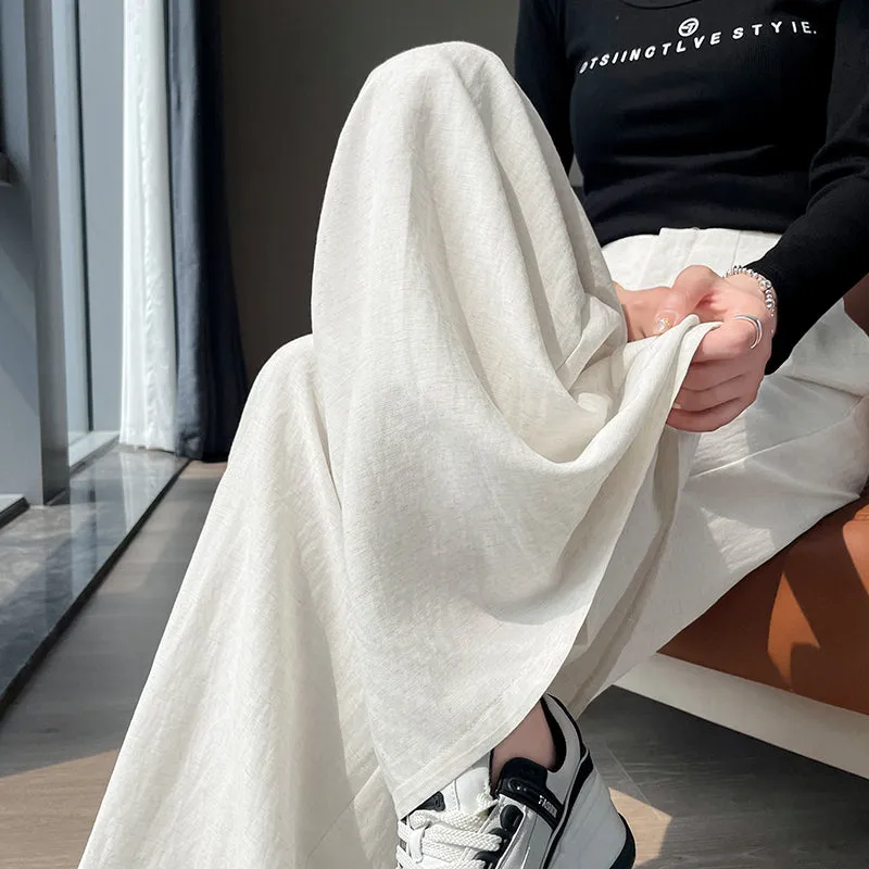 Comfortable and Breathable High Waisted Wide Leg Trousers