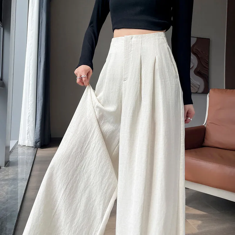 Comfortable and Breathable High Waisted Wide Leg Trousers