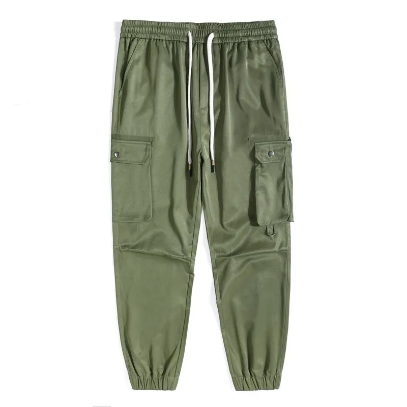 Comfortable Tapered Leg Cargo Pants Featuring Bellows Pockets