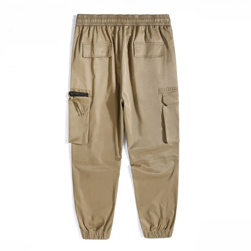 Comfortable Tapered Leg Cargo Pants Featuring Bellows Pockets