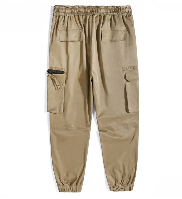 Comfortable Tapered Leg Cargo Pants Featuring Bellows Pockets
