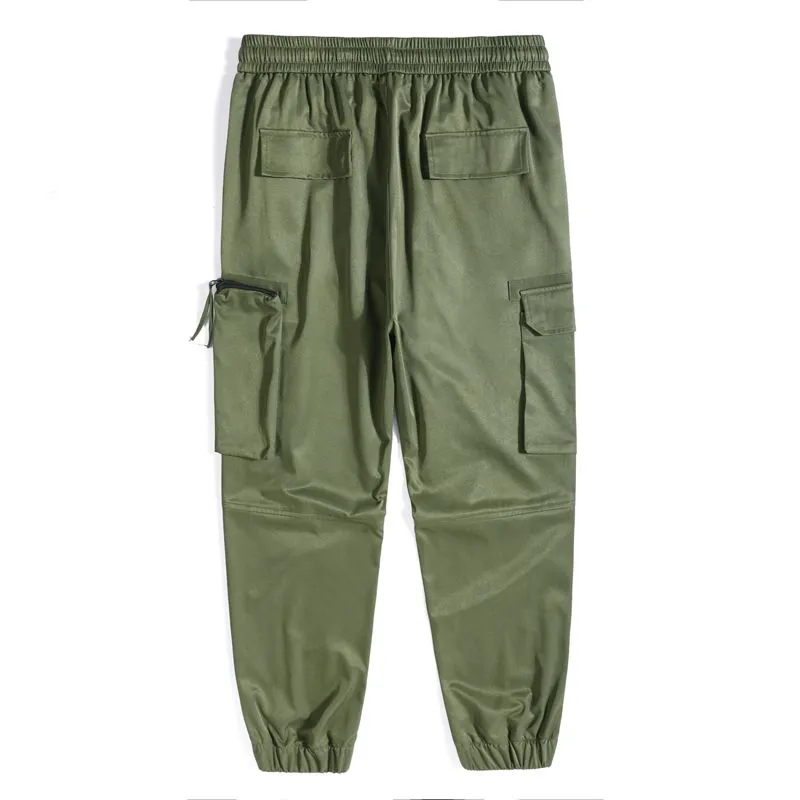Comfortable Tapered Leg Cargo Pants Featuring Bellows Pockets
