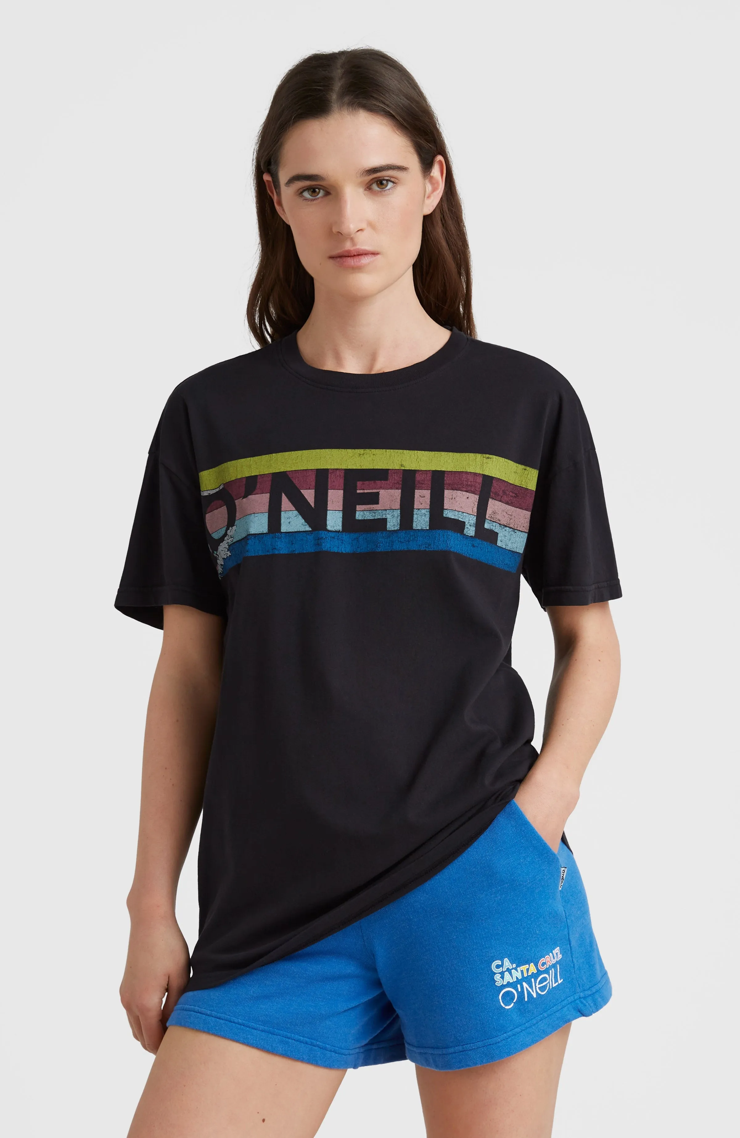 Connective Graphic Long T-Shirt | Black Out