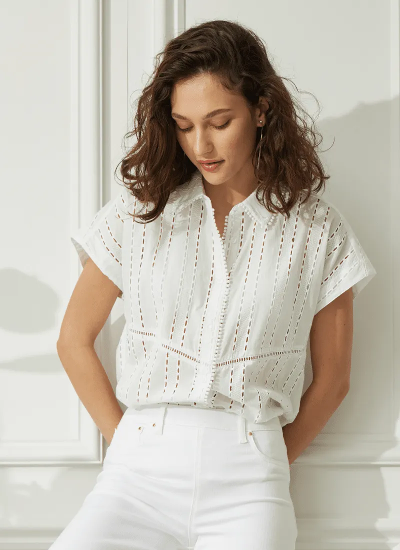 Cornet Cotton Eyelet Top
