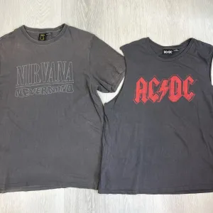 Cotton on Band T-Shirts - Nirvana & AC DC Size XL