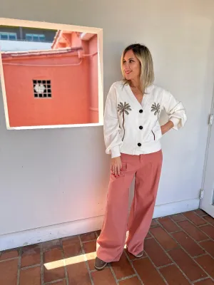 Cotton Wide Leg Pant
